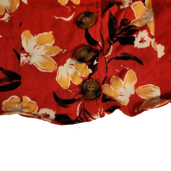 F21 Floral Crop Top - Picture 5 of 9